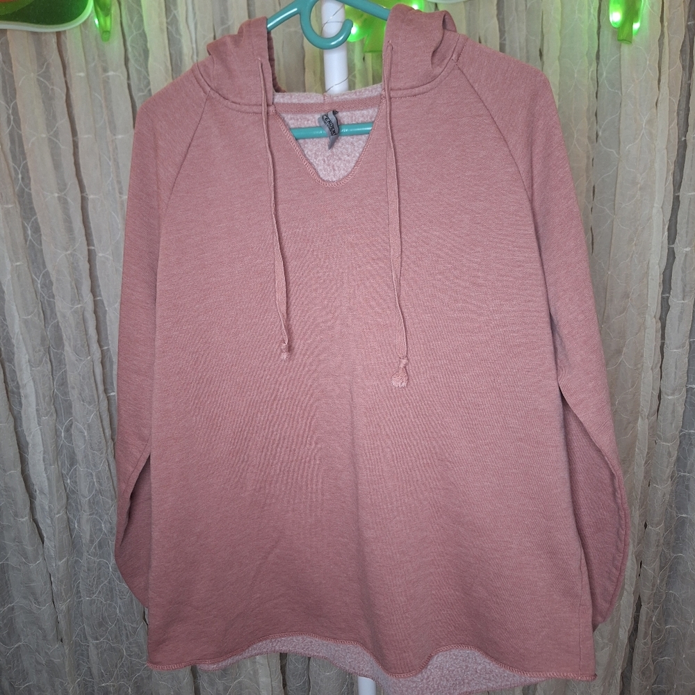 Independent Trading Company Fleace Sweatshirt Hoodie Dusty Rose Pink Women's XL - Picture 4 of 8